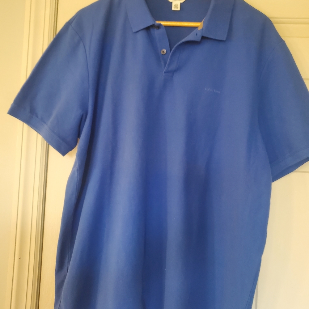 Calvin Klein Men's Polo in Vibrant Blue